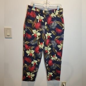 Max n Chester womens size 6 tropical floral cotton pants
